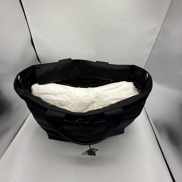 NWT PRADA Re-Nylon/ Leather Padded Large Black tote/ shopping Bag Crossbody mens - Picture 8 of 17